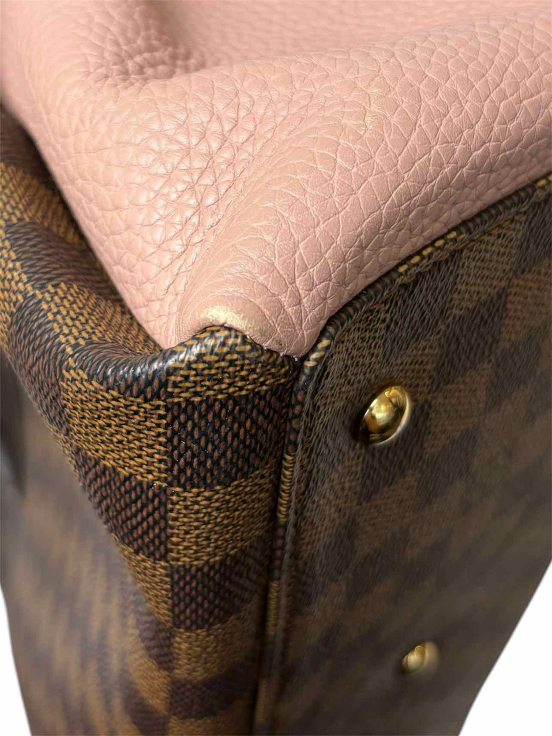 Louis Vuitton Cuir Taurillon Damier Ebene Normandy Magnolia Purse