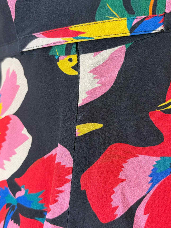 Valentino Size 40 Tropical Pattern Silk Dress