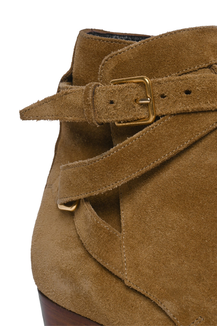 Saint Laurent Size 37.5 Suede Blake Ankle Boots