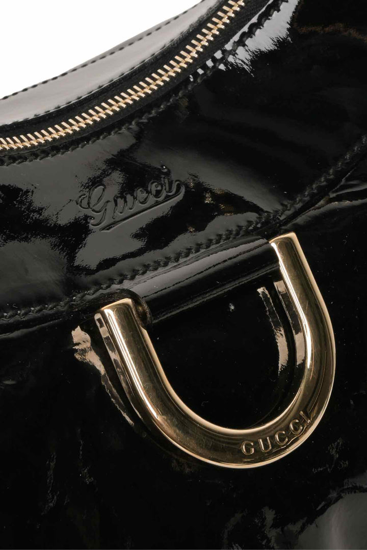 Gucci Abbey D-Ring Patent Leathe Shoulder Bag