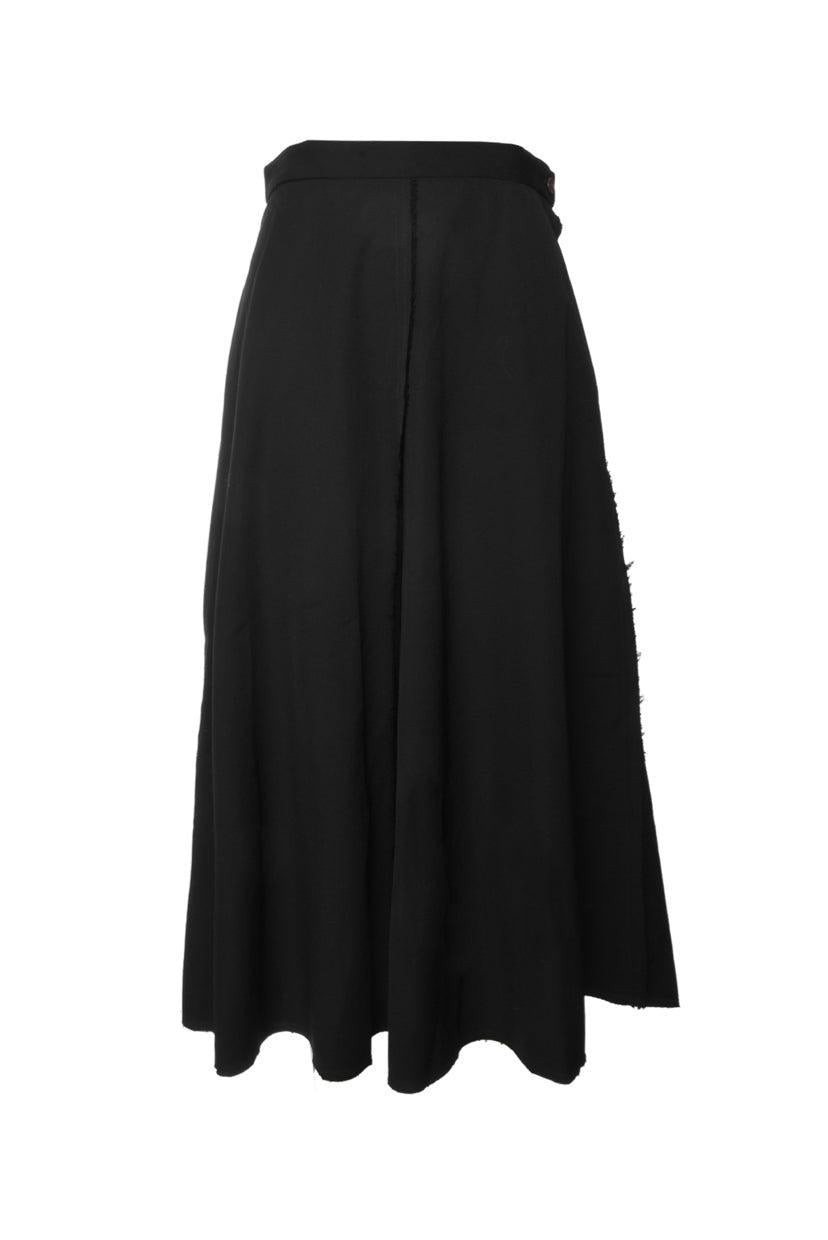 Comme Des Garcons Size S Raw Edge Midi Skirt