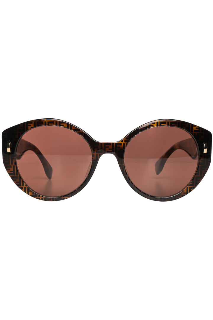 Fendi Monogram Round Sunglasses