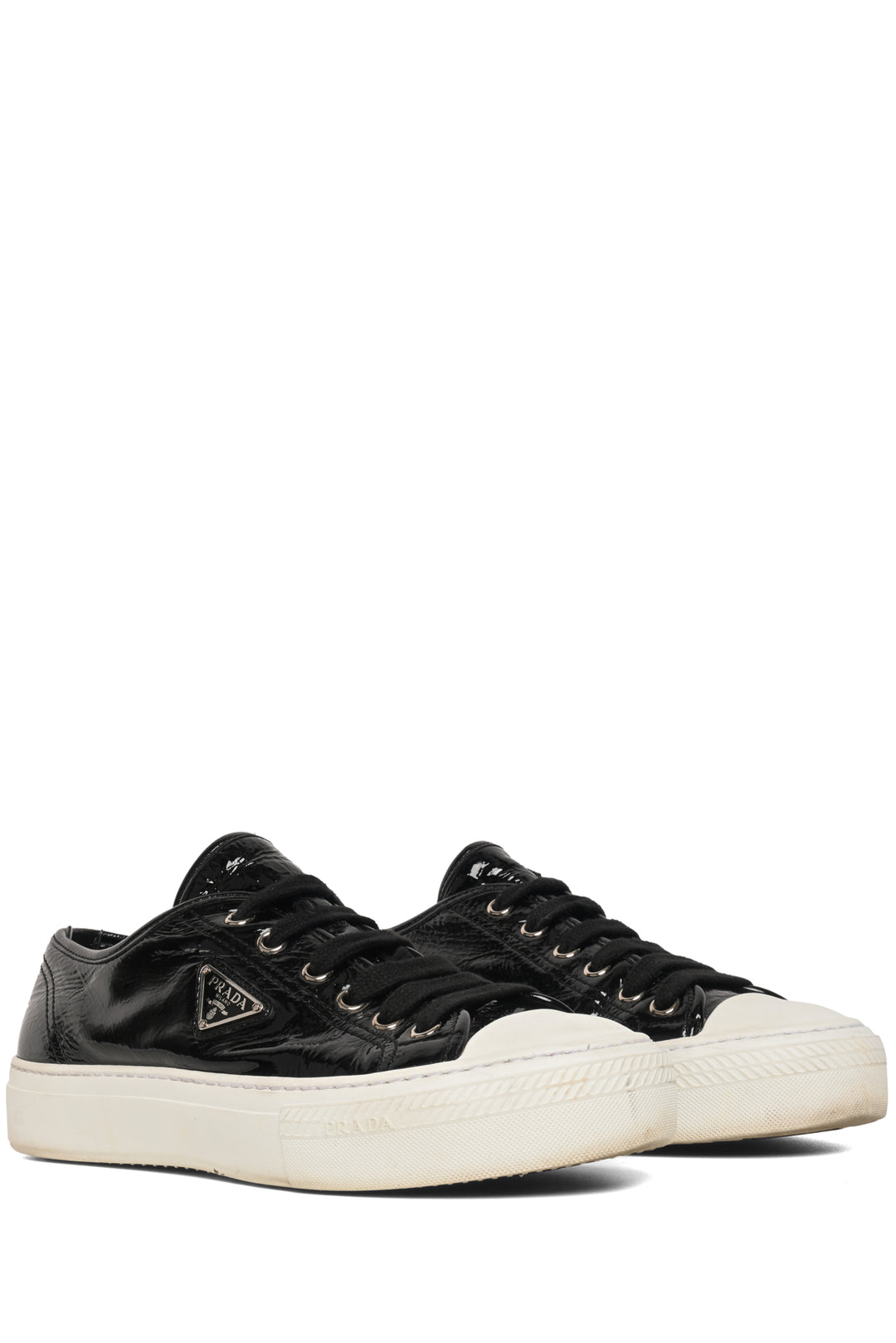 Prada Size 39 Naplak Leather Low Top Sneaker