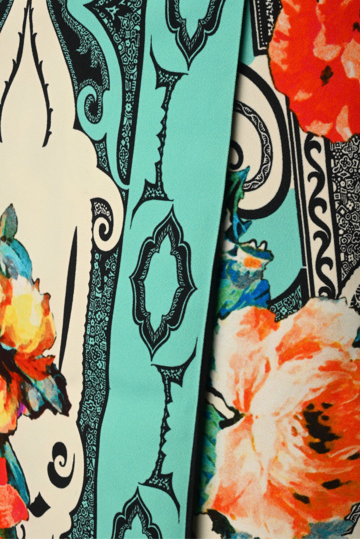 Etro Size 4 Floral & Paisley Print Knee Length Skirt