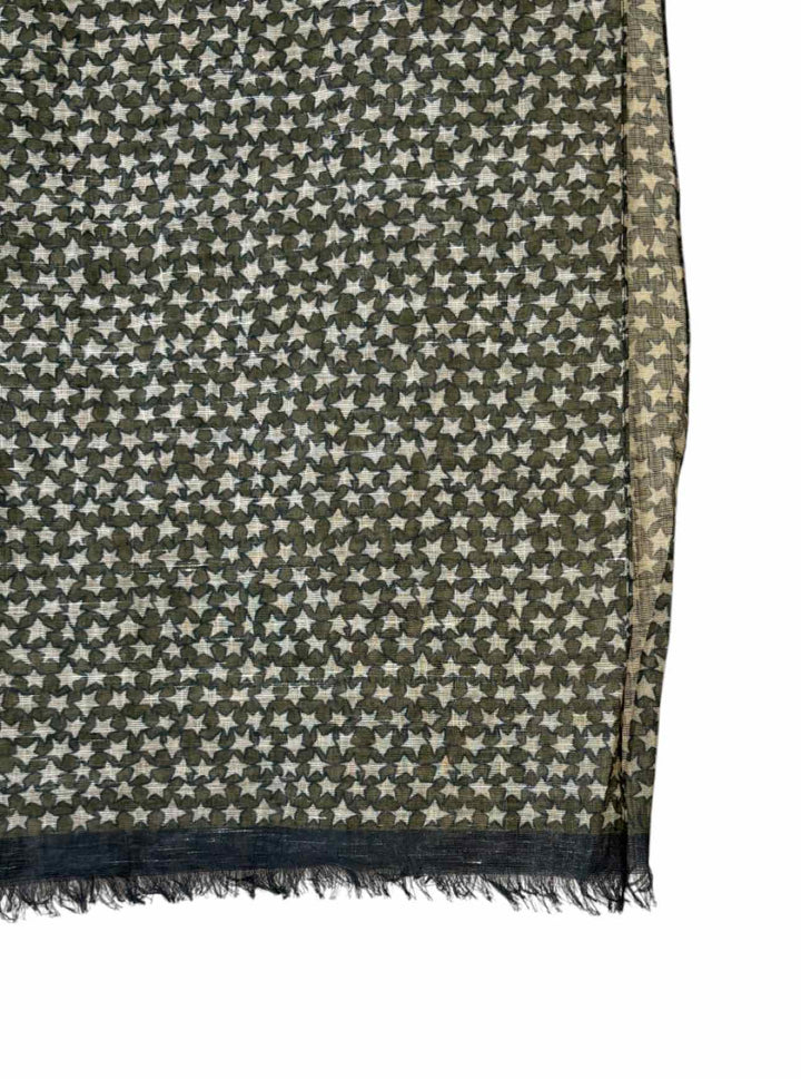 Valentino Star Pattern Linen Blend Scarf