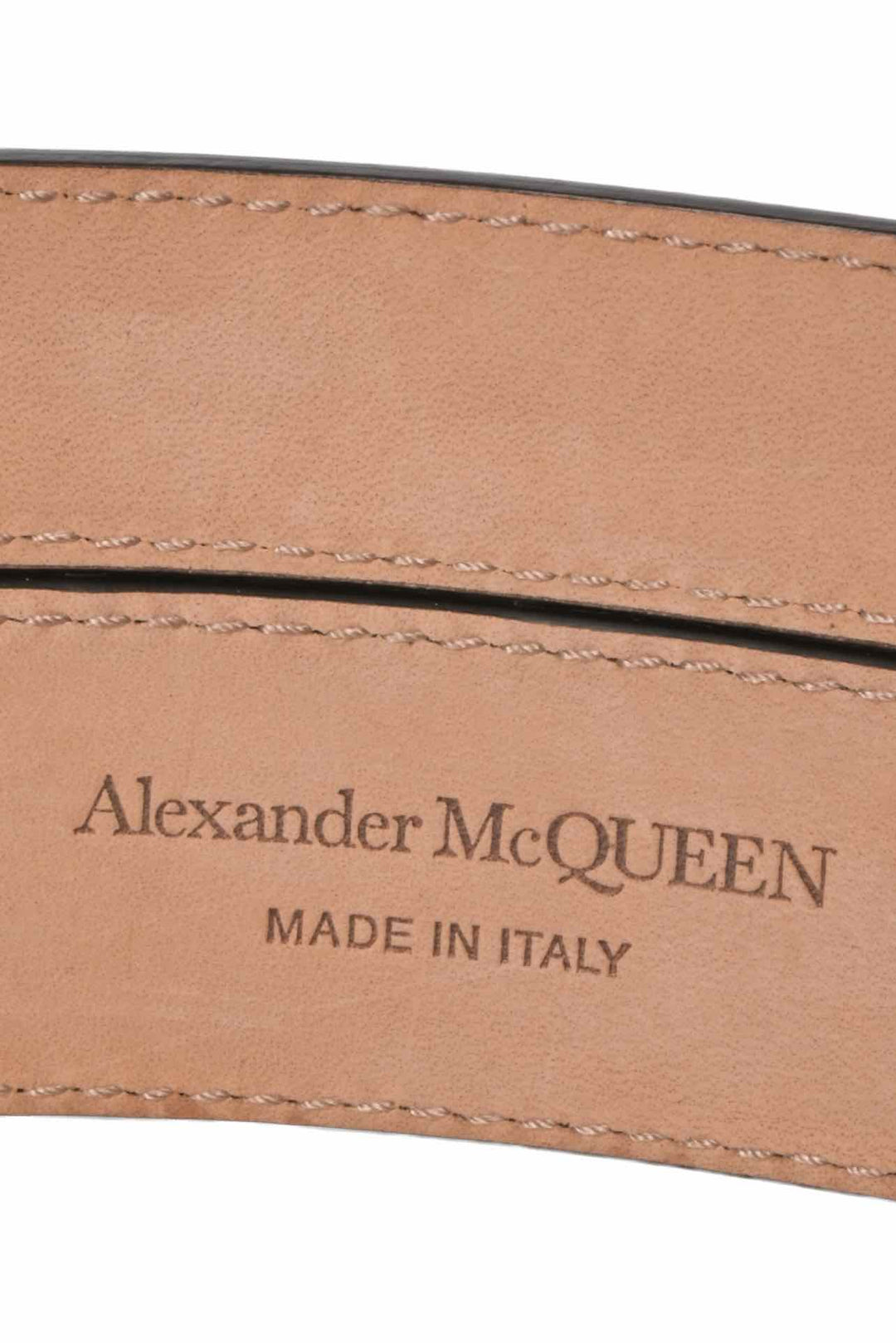 Alexander Mcqueen Size 32 Double Strap Leather Waist Belt