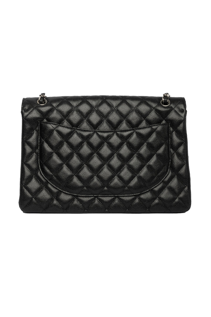 Chanel Quilted Caviar Leather Maxi Single Flap Bag