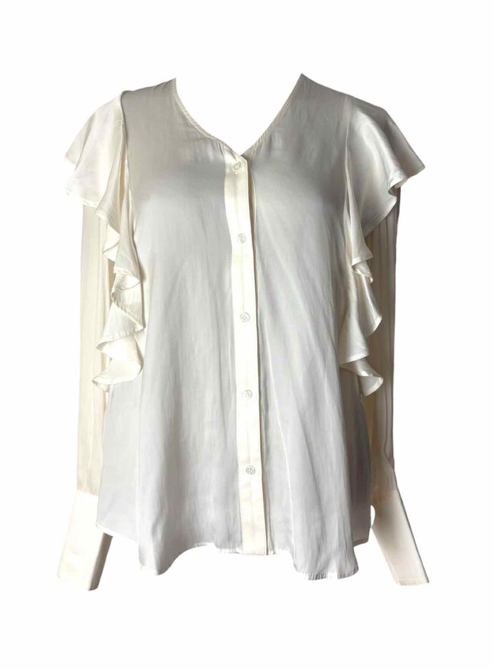 Smythe Size M Ruffle Shoulder Blouse