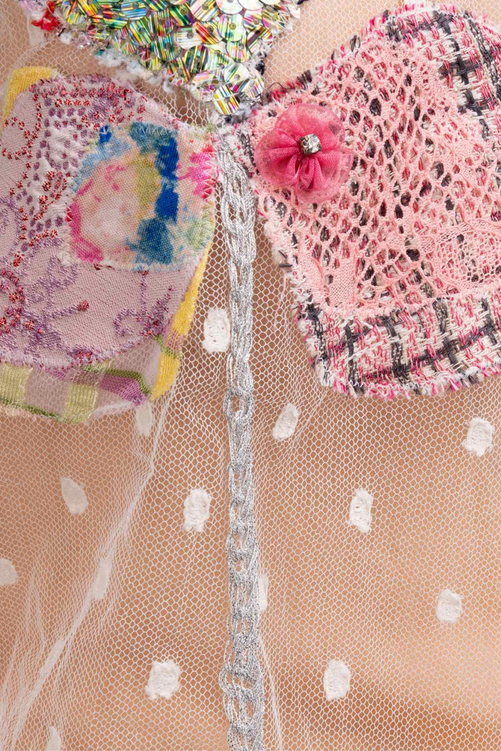 Chanel Size 38 2006 Sheer Embellished Tank Top