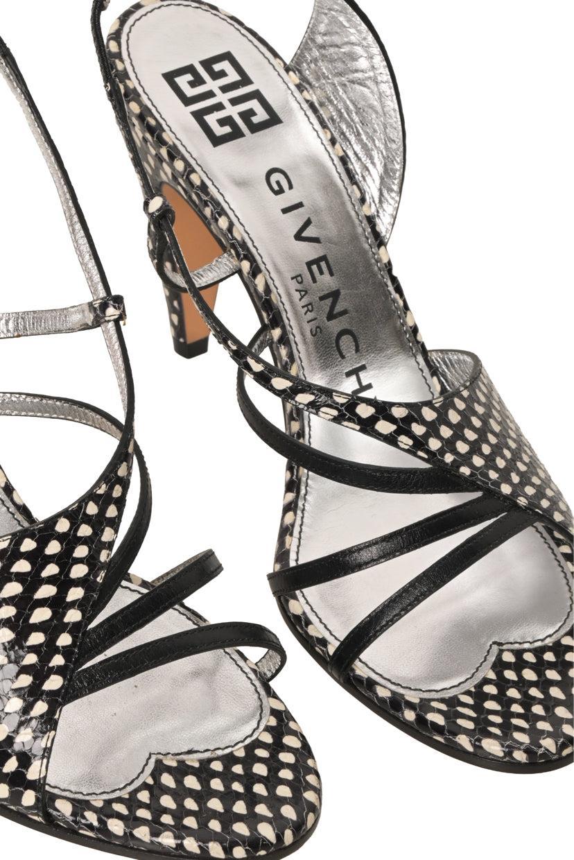 Givenchy Size 39 Snakeskin Heeled Sandals