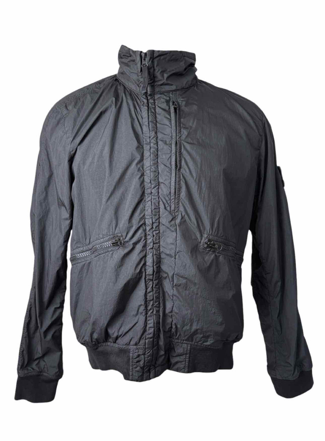 Stone Island Size L Men's Crinkle Poly Logo Patch Jacket