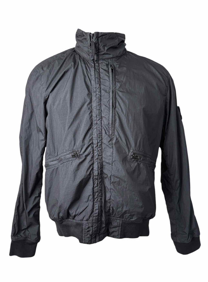Stone Island Size L Men's Crinkle Poly Logo Patch Jacket