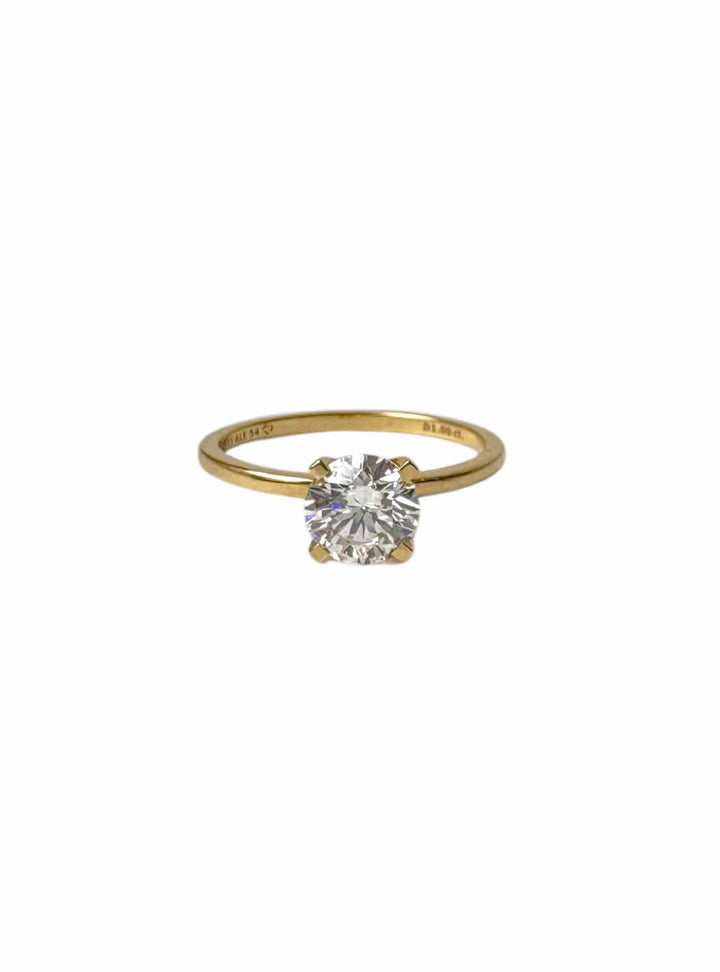 Pandora Size 7 14K Gold Ring with 1 CT Lab Grown Diamond