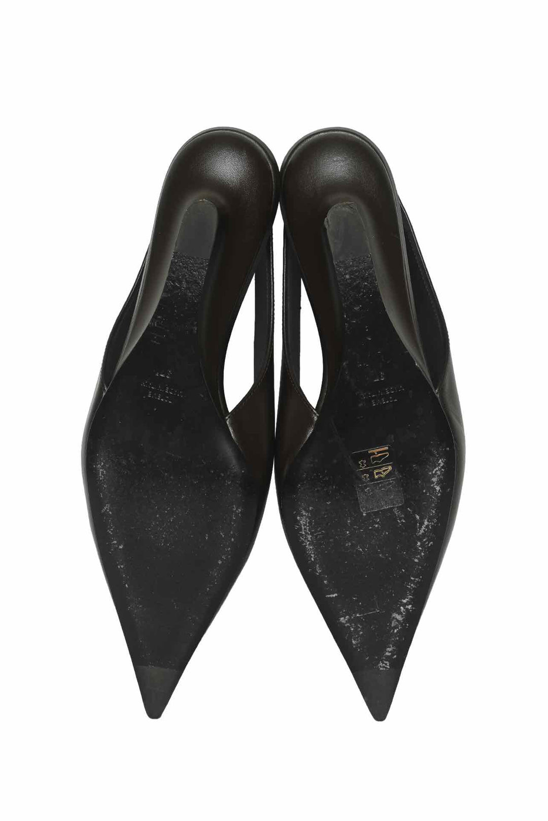 Toteme Size 37 Wedge-Heel Leather Slingbacks