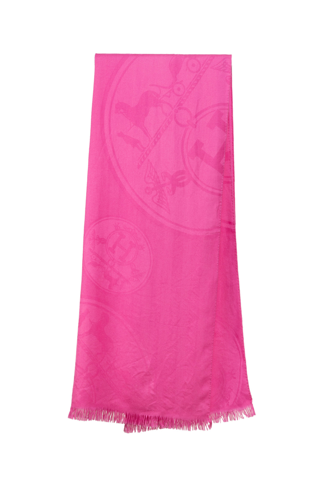 Hermes Cashmere and Silk Ex-Libris Shawl