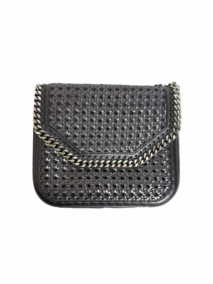 Stella Mccartney Woven Faux Leather Falabella Box Shoulder Purse