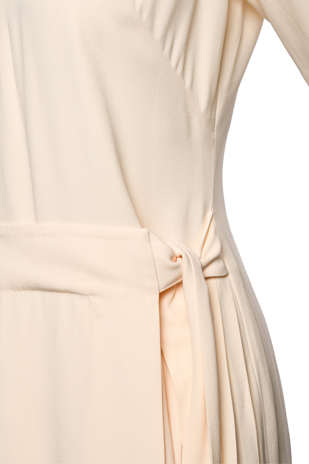 St. John Size 4 Short Sleeve Pleated Midi Dress