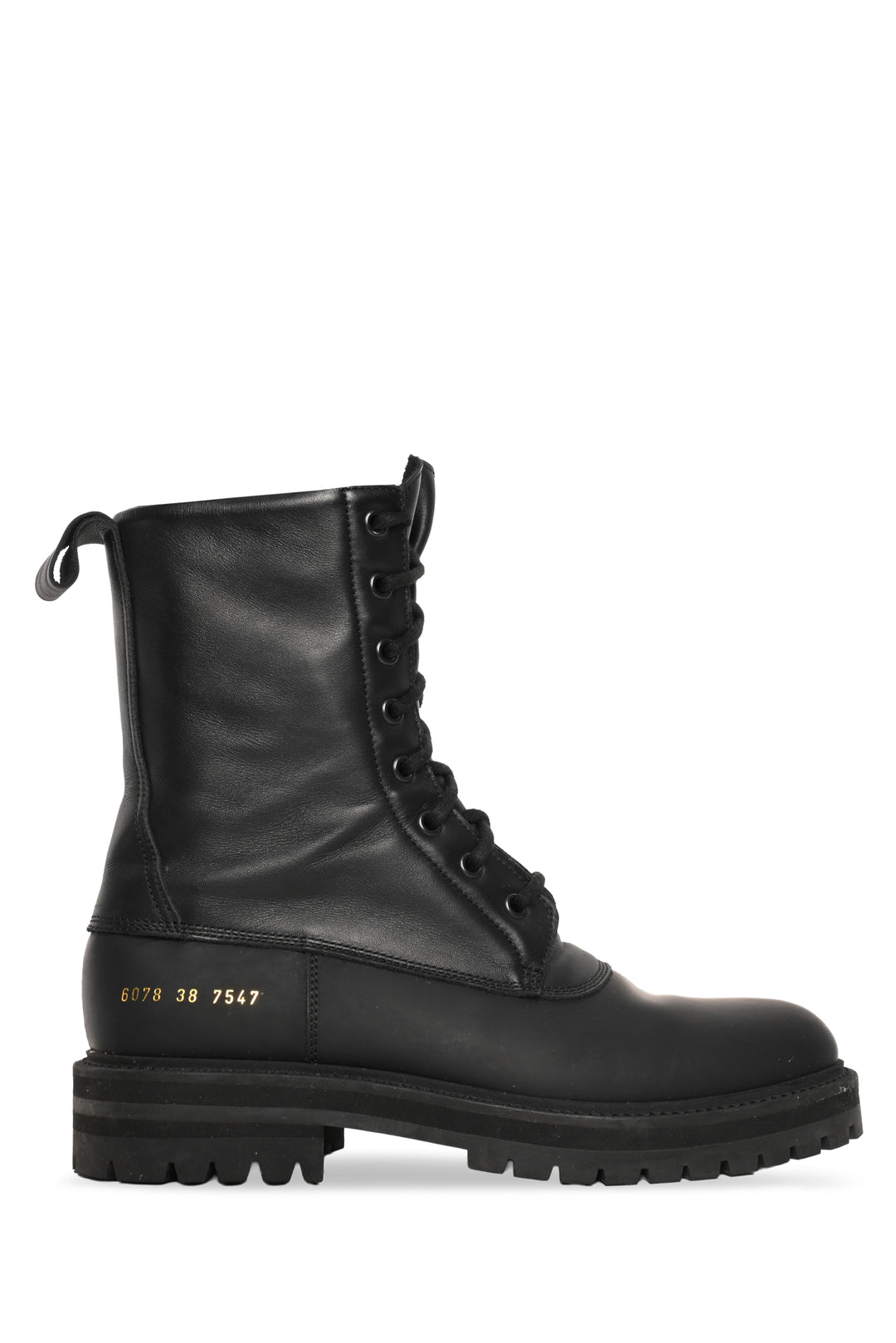 Common Projects Size 38 Rubber Technical Lace-Up Boots