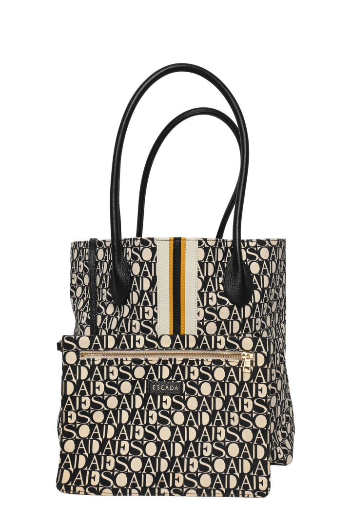 Escada Monogram Logo Tote Bag