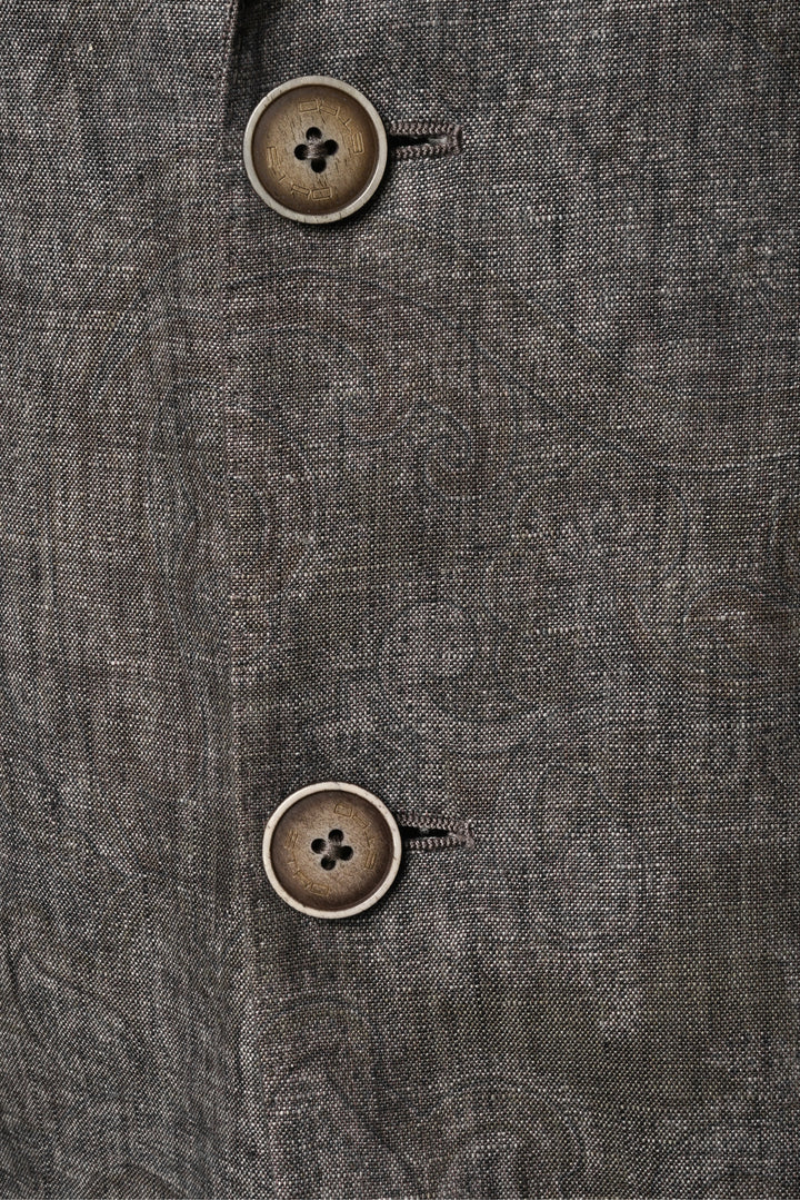 Etro Size 40 Men's Paisley Jacquard Linen Blazer