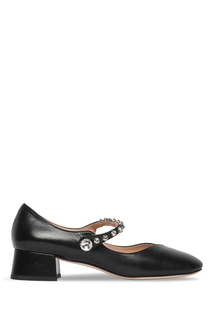 Miu Miu Size 34.5 Block Heel Mary Janes