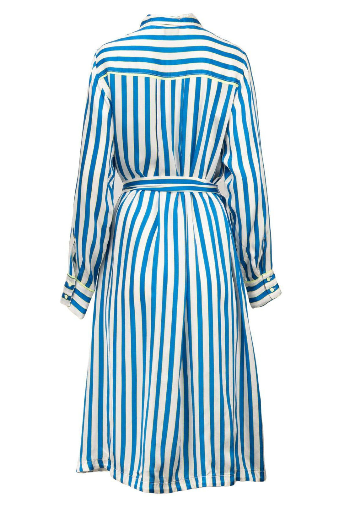 Forte_Forte Size 2 Striped Long Sleeve Button-Up Dress