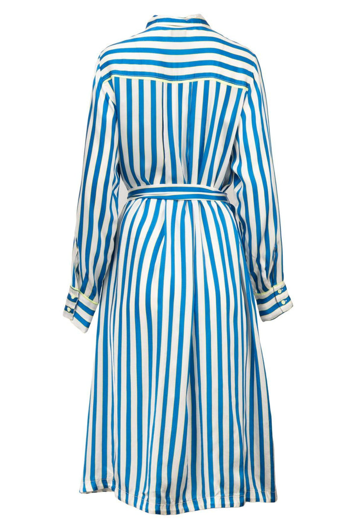 Forte_Forte Size 2 Striped Long Sleeve Button-Up Dress