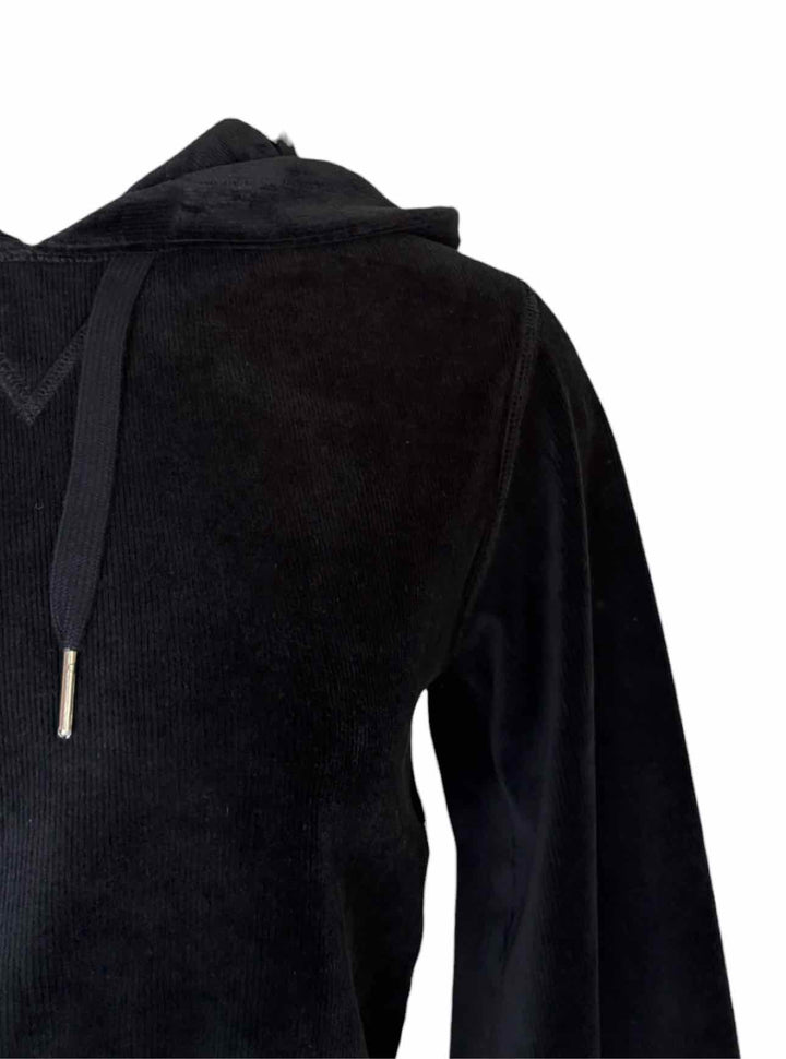 T Alexander Wang Size S Corduroy Cropped Logo Hoodie Sweatshirt
