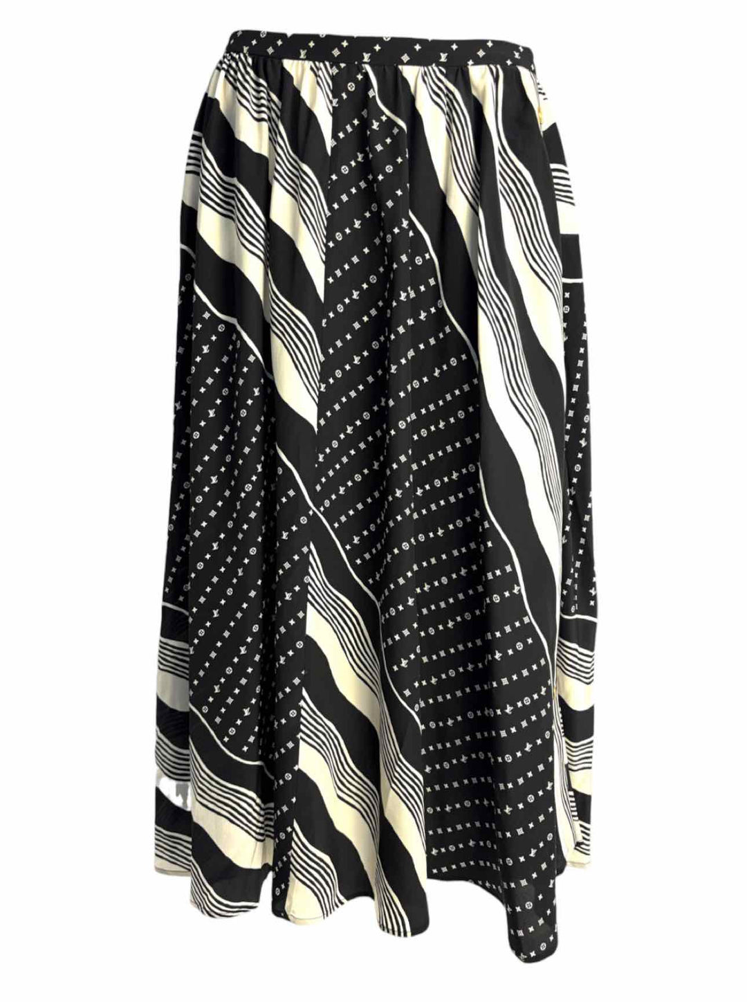 Louis Vuitton Size 38 Monogram Silk Skirt