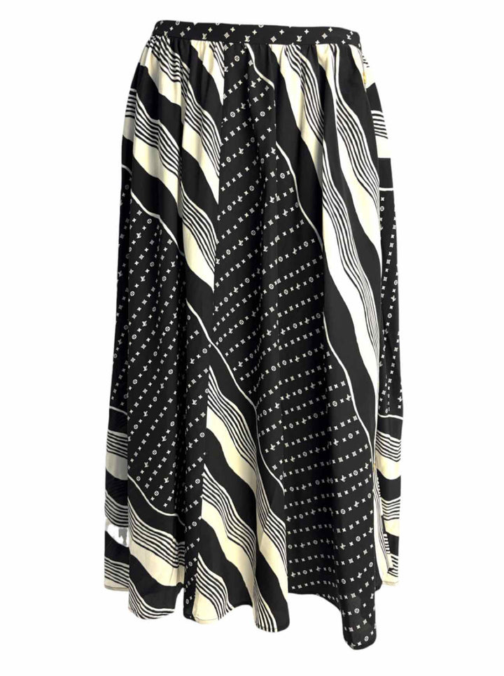 Louis Vuitton Size 38 Monogram Silk Skirt