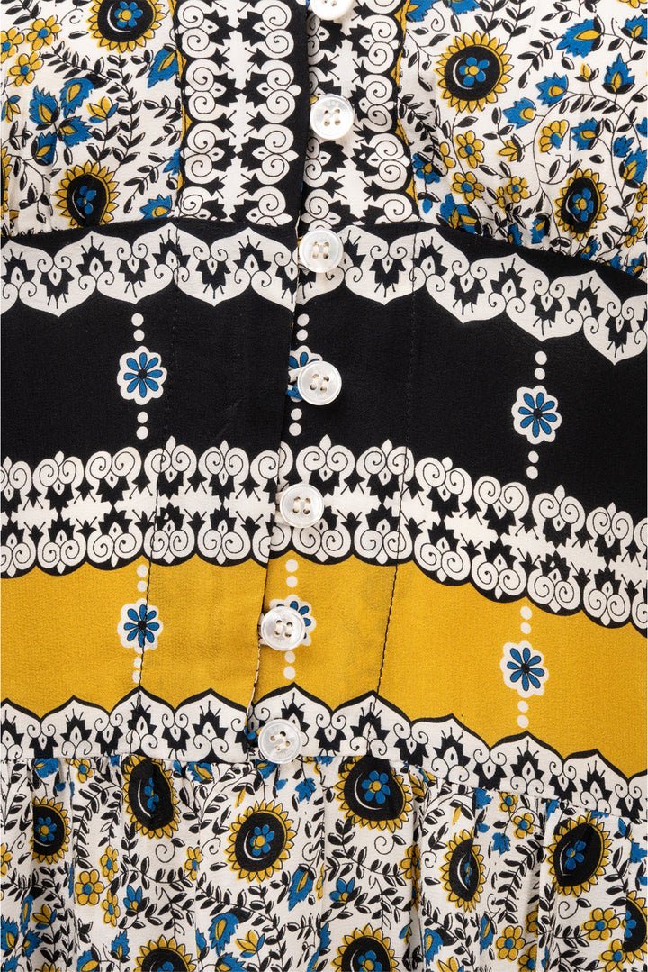 Sea New York Size 2 Floral Silk Midi Dress