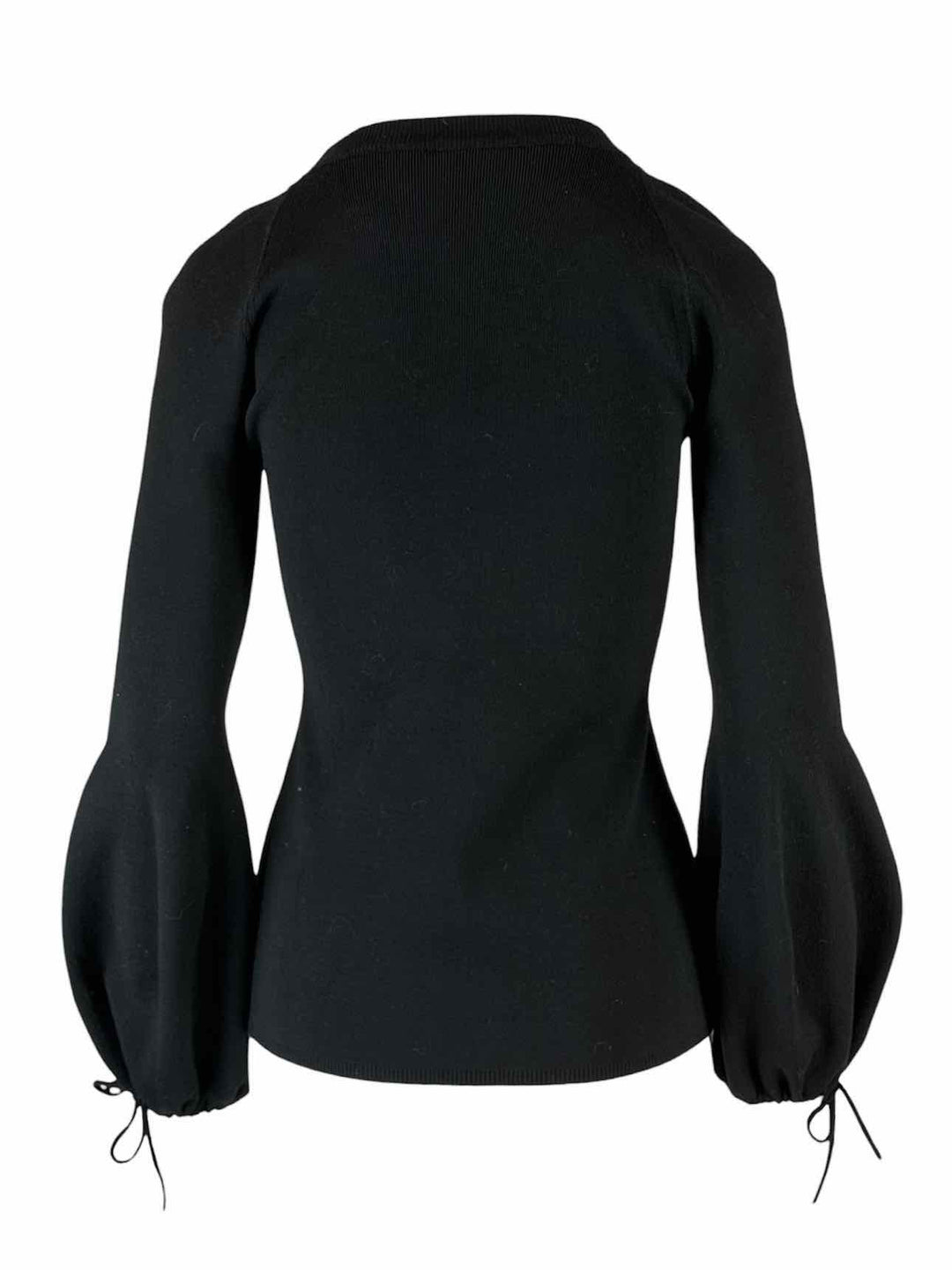 Victoria Beckham Size 2 Tie-Up Sleeve Wool-Blend Sweater