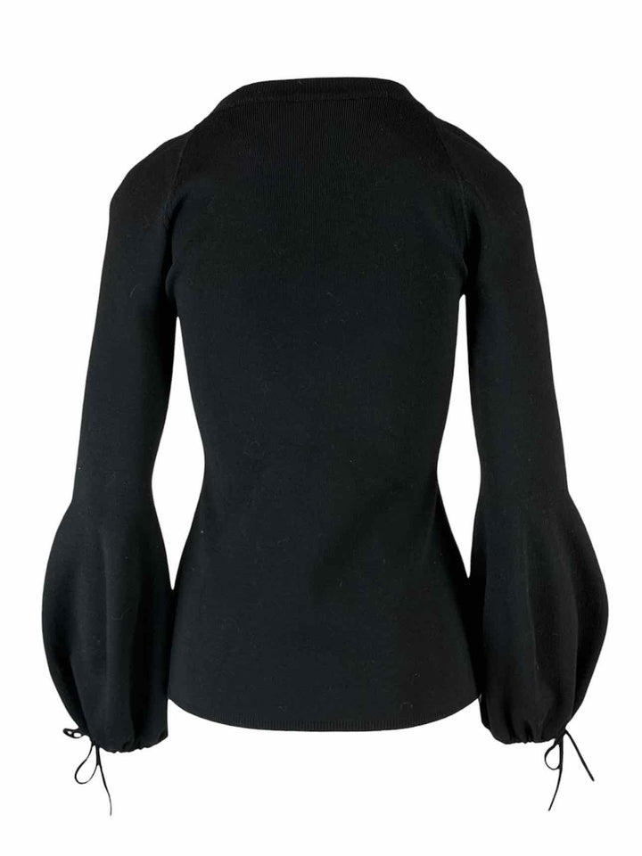 Victoria Beckham Size 2 Tie-Up Sleeve Wool-Blend Sweater