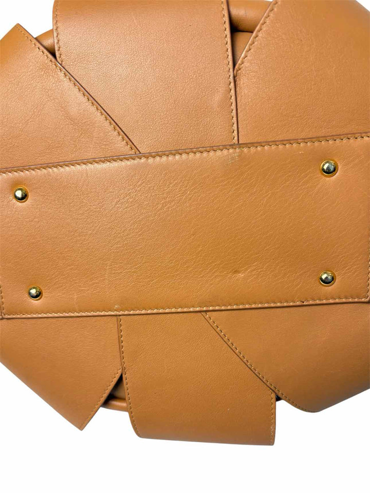 Ulla Johnson Tan Brown Lotus Pleated Leather Bucket Bag