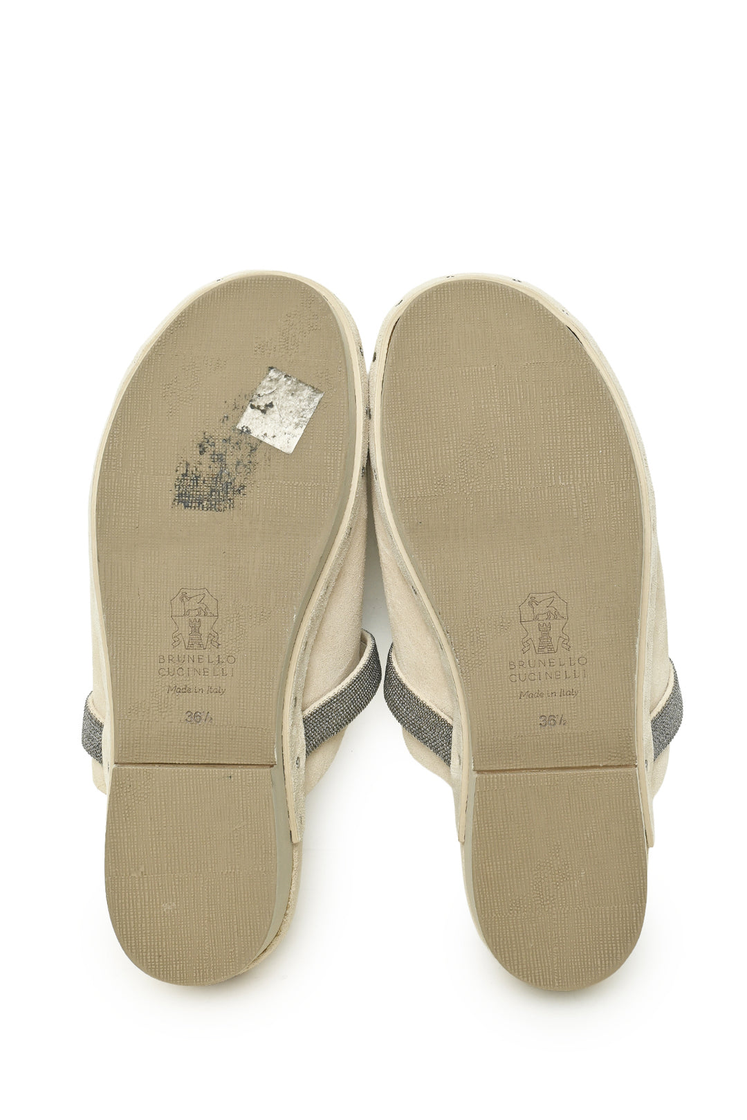 Brunello Cucinelli Size 36.5 Monili Suede Clogs