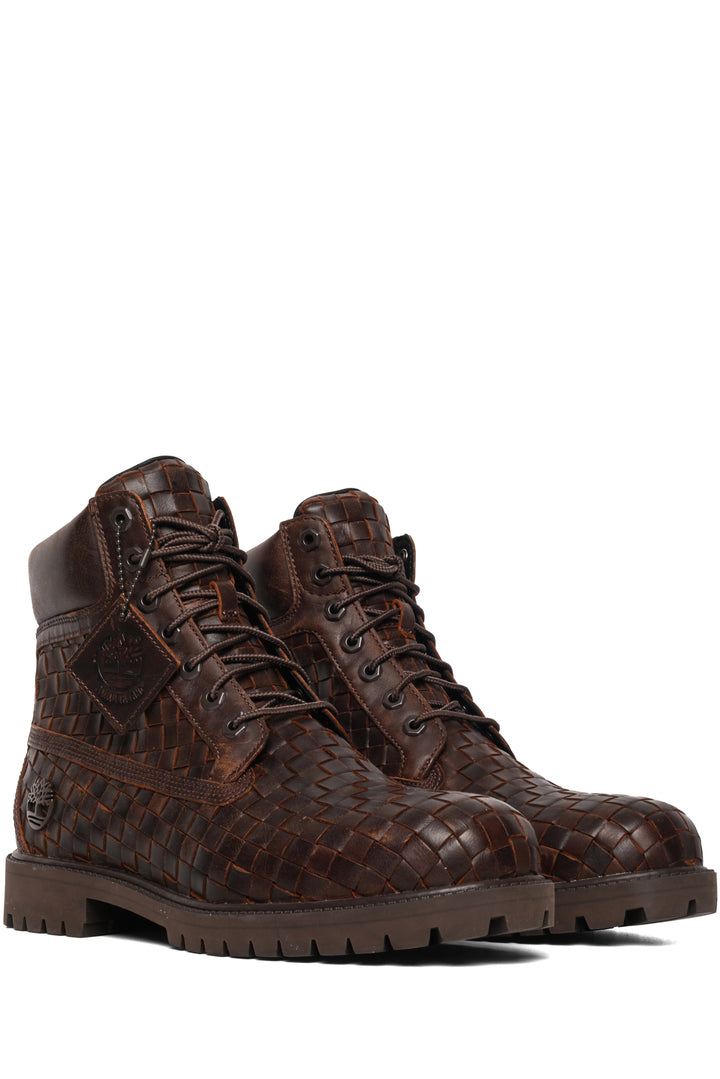 Timberland Mens Shoe Size 10 Premium 6 Inch Woven Leather Boots