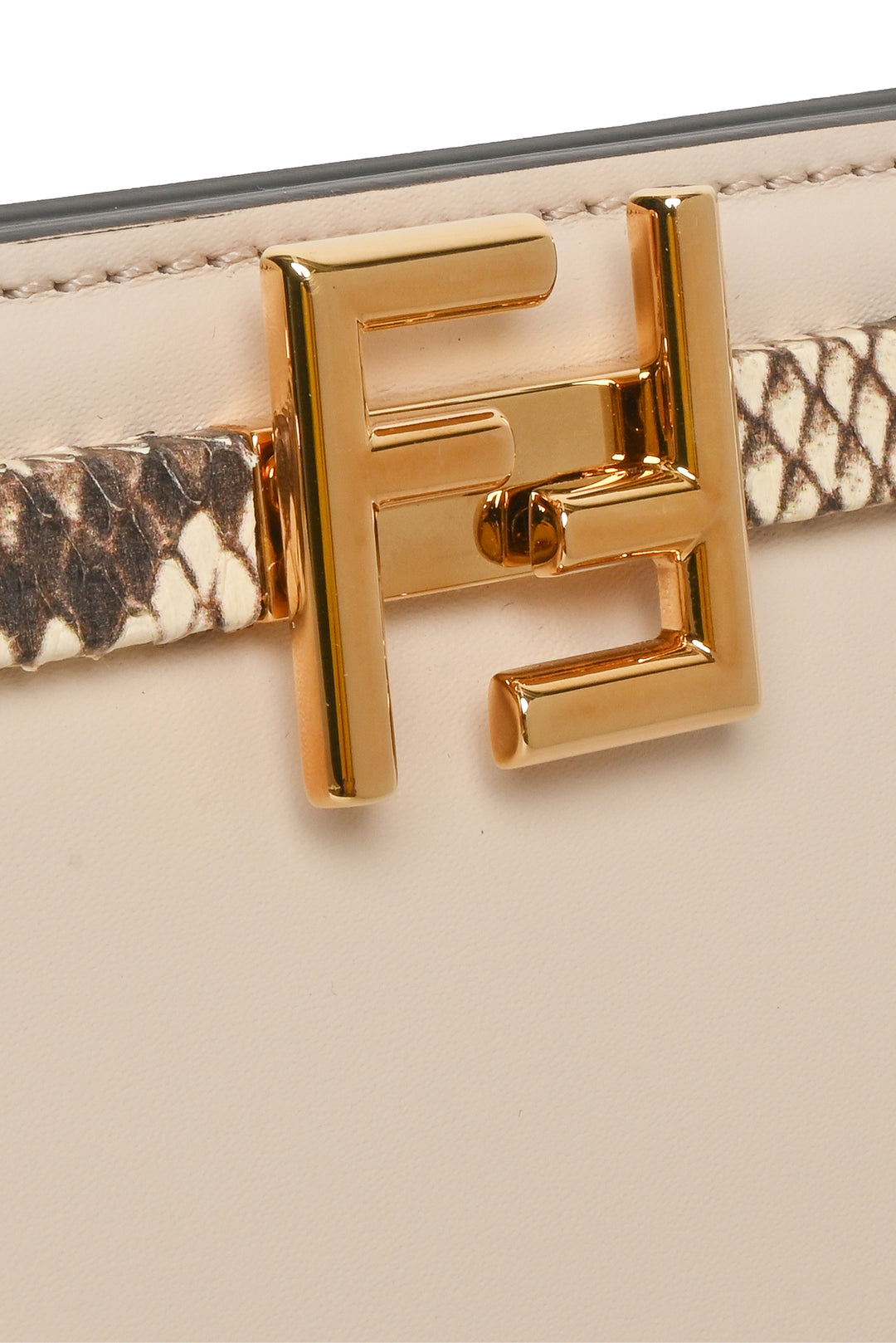 Fendi Python Trimmed Touch Shoulder Bag