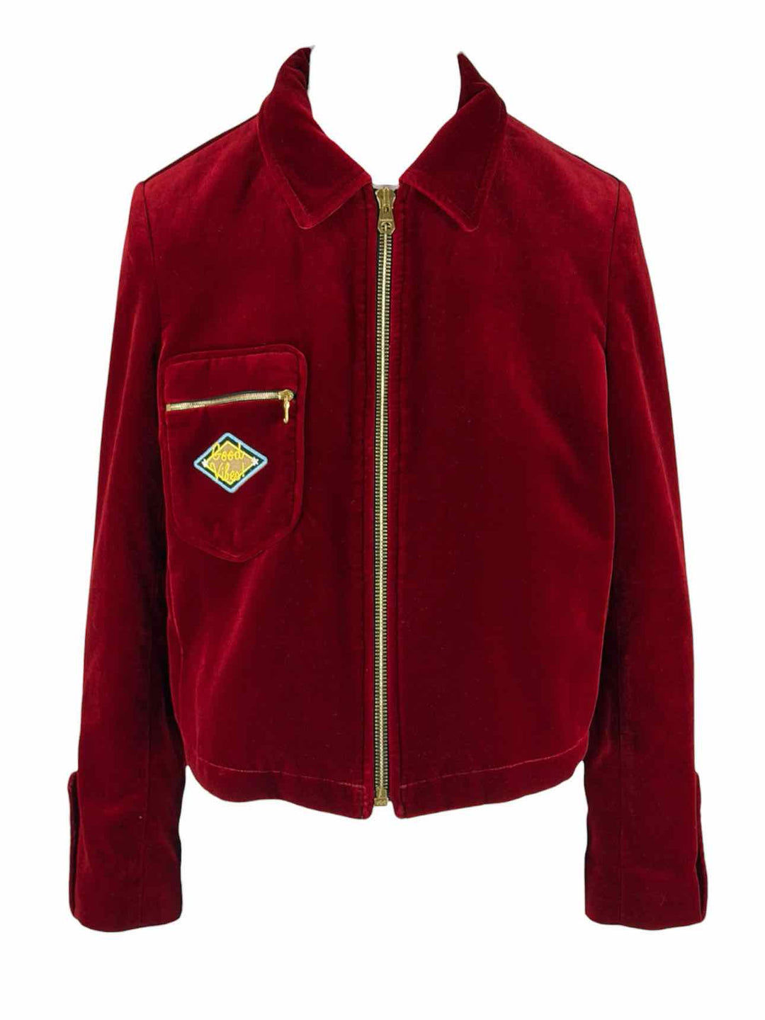 Sandro Size 40 Velvet Patchwork Jacket
