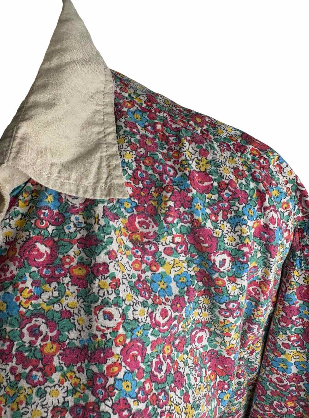 Magnolia Pearl Size OS Cotton Floral Boyfriend Blouse