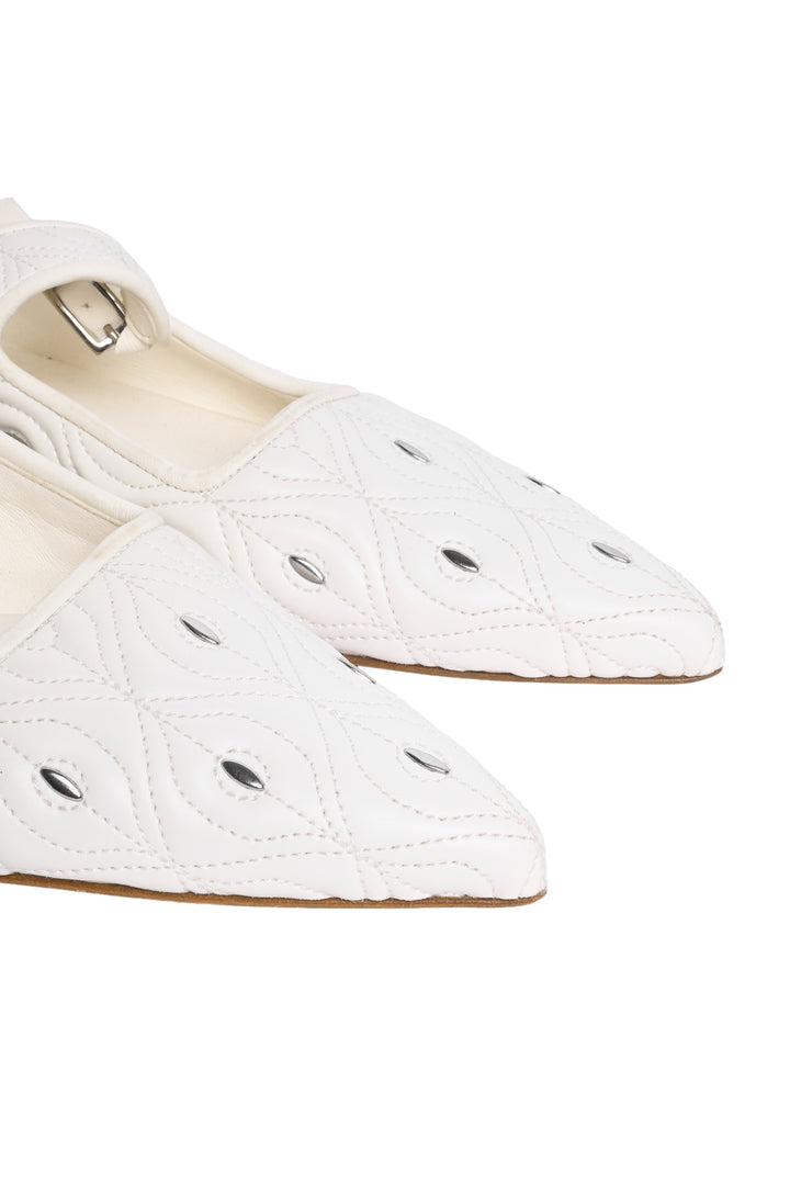 Tibi Size 37.5 Rudolph Studded Flats