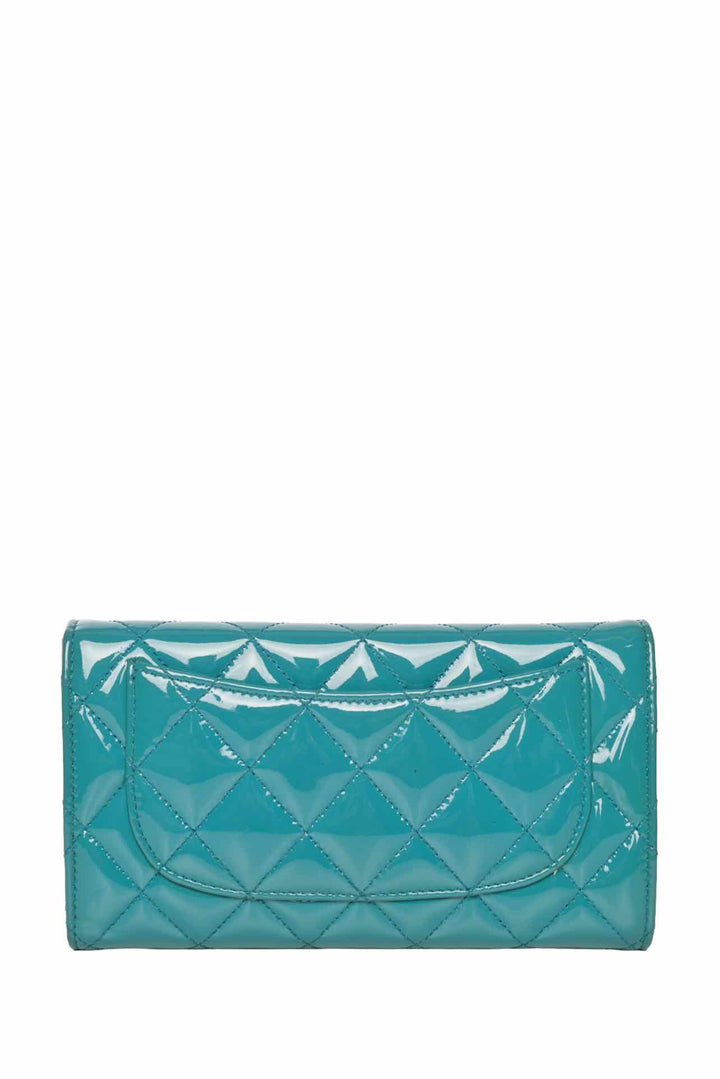 Chanel 2014-2015 Quilted Patent Flap Wallet