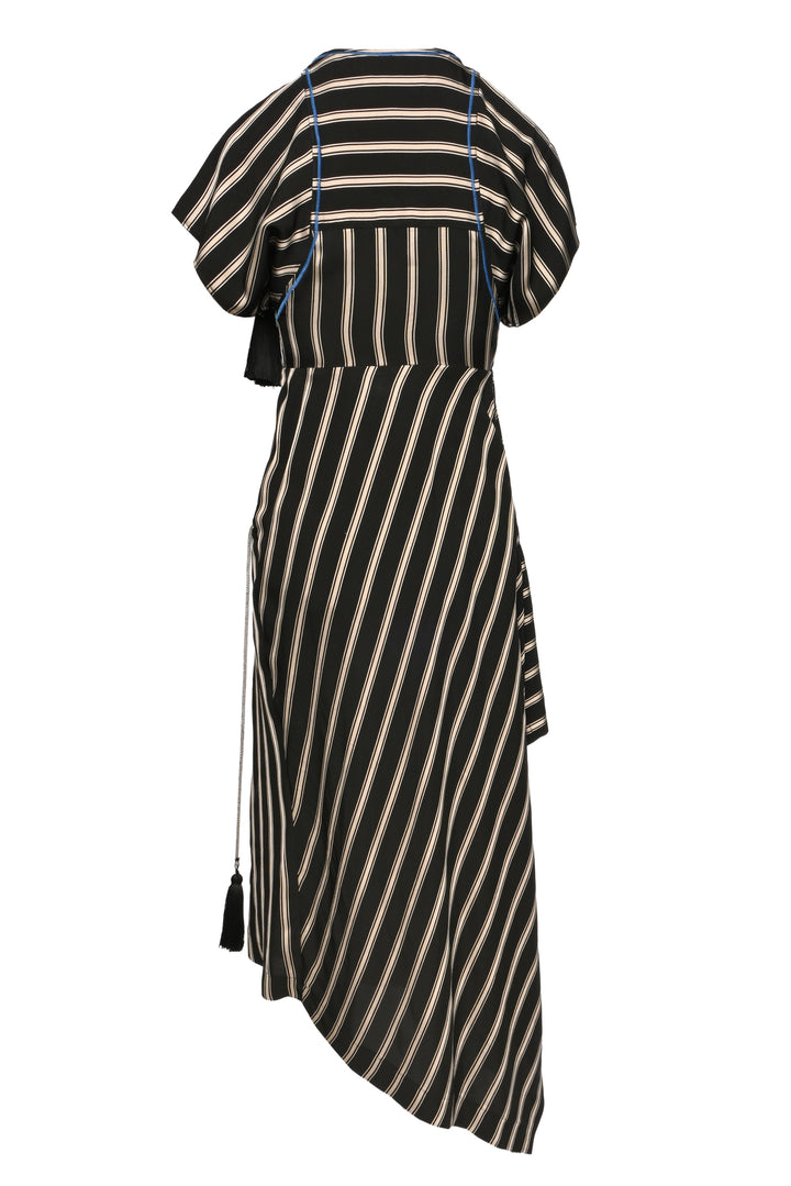 Etro Size 40 Striped Wrap Dress