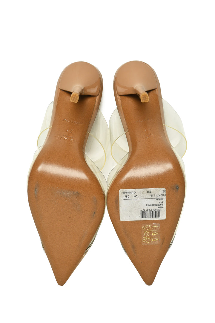 Alaia Size 38 Heart PVC & Patent Leather Pumps
