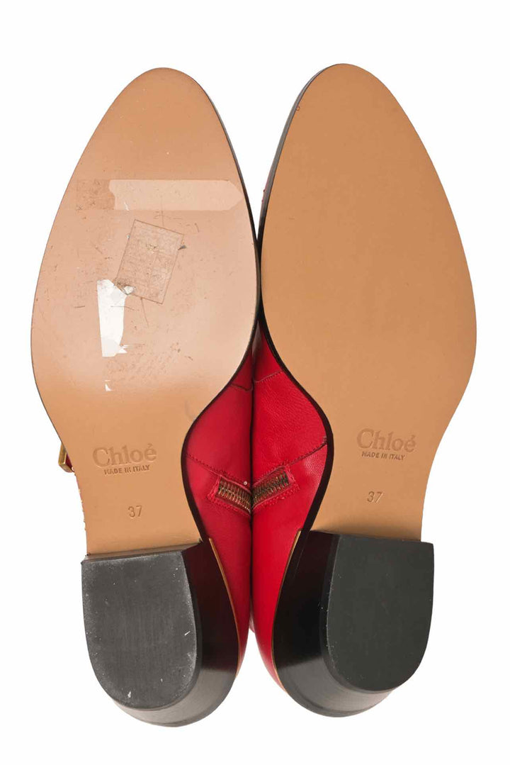 Chloe Size 37 Susanna Stud Buckle Ankle Boots