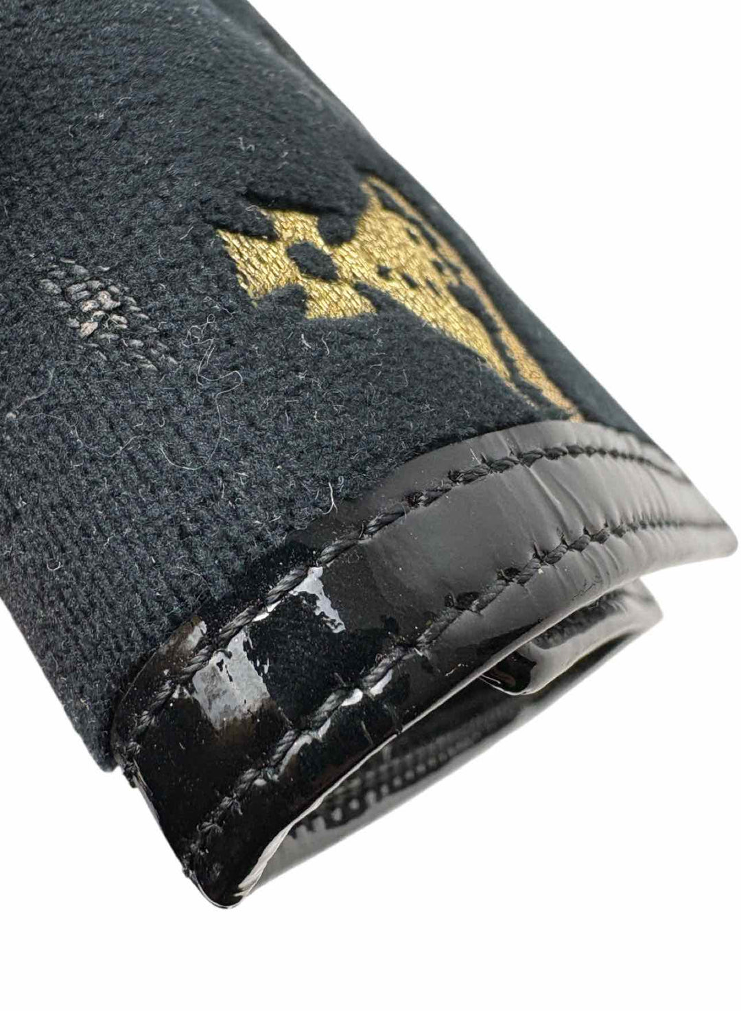 Vivienne Westwood Embroidered Logo Velvet & Leather Wallet