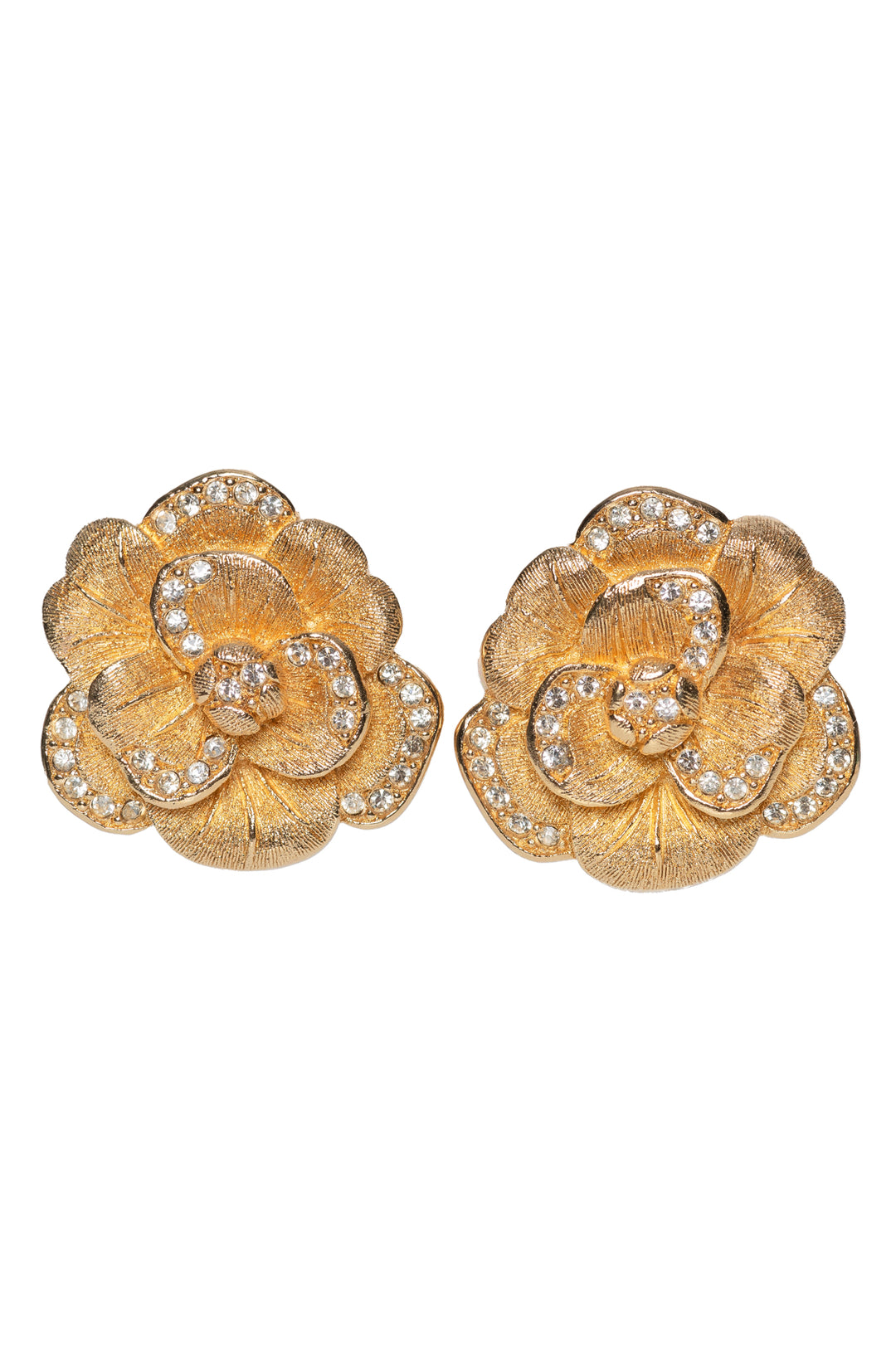 Christian Dior Large Camelia Earrings