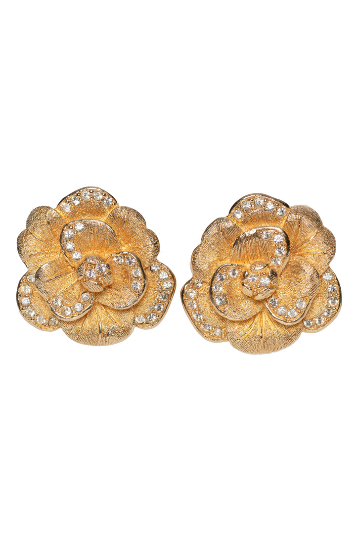 Christian Dior Large Camelia Earrings