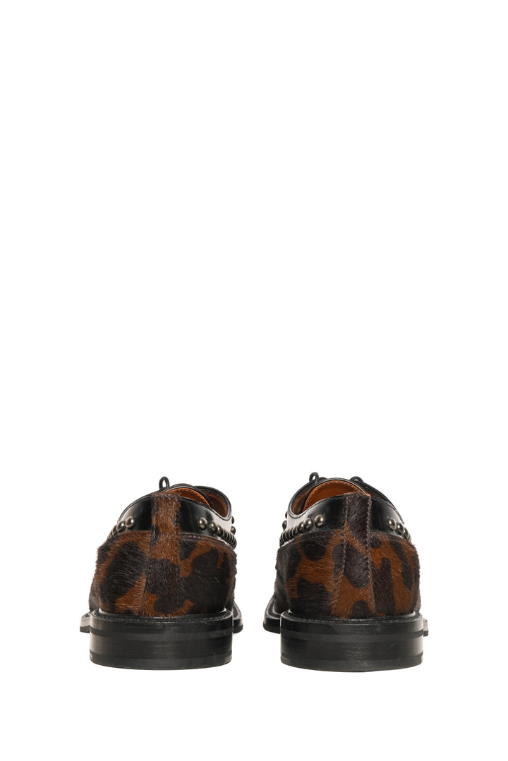 Church's Size 7 Leopard Studded Derby Loafers