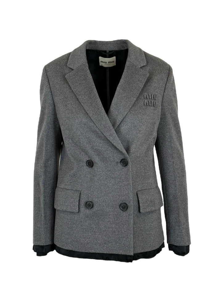 Miu Miu Size 36 2022 Double Breasted Wool & Cashmere Blazer