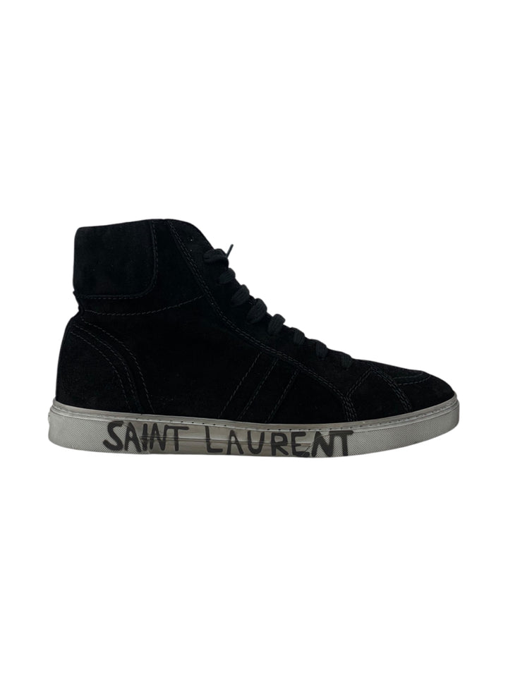 Mens Shoe Size 42.5 Saint Laurent Men's Joe Distressed High Sneakers